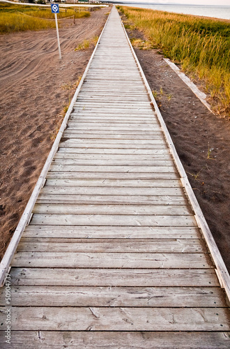  A wooden walkway along the shore © aetb