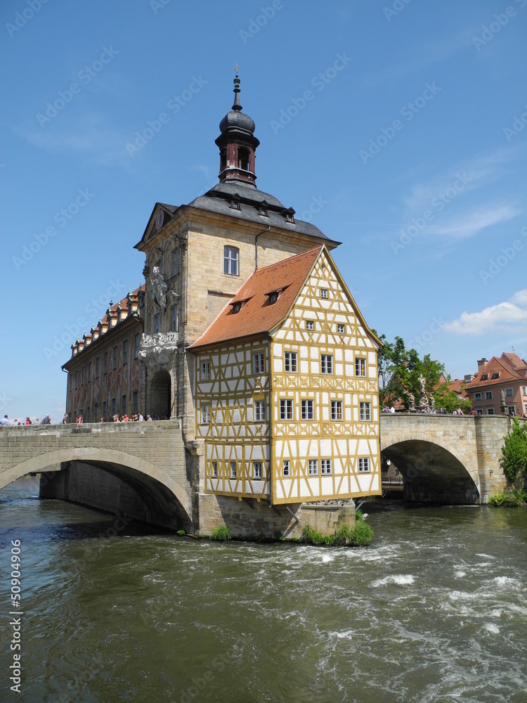 Fototapeta premium Historisches Rathaus in Bamberg