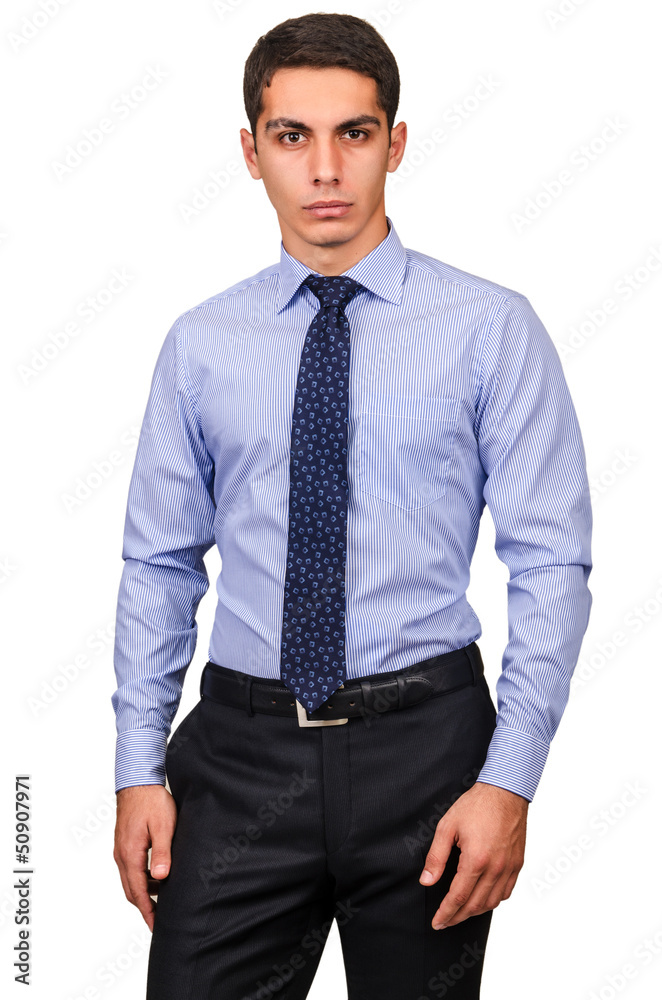 Male model with shirt isolated on white Male model with shirt isolated on white