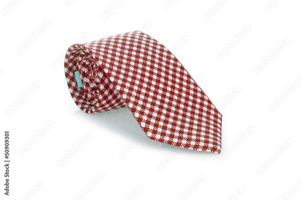 Elegant silk male tie ( necktie ) on white Elegant silk male tie ( necktie ) on white