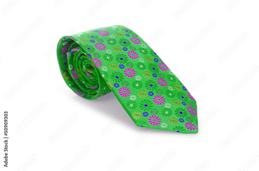 Elegant silk male tie ( necktie ) on white Elegant silk male tie ( necktie ) on white