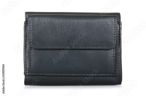 Leather wallet isolated on the white © Elnur