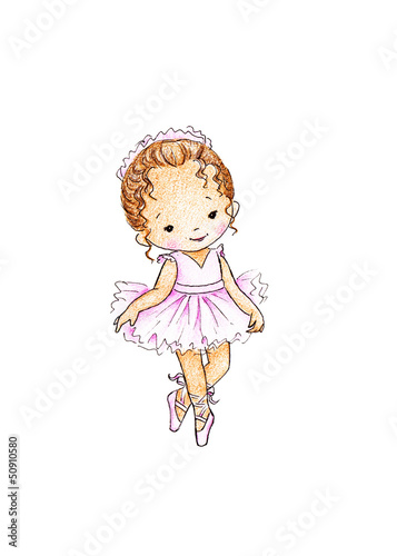 little ballerina in pink dress