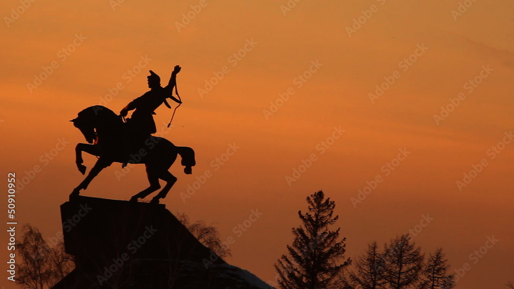 Monument to Salavat Yulaev in Ufa, Bashkortostan, Russia. Monument to Salavat Yulaev in Ufa, Bashkortostan, Russia.