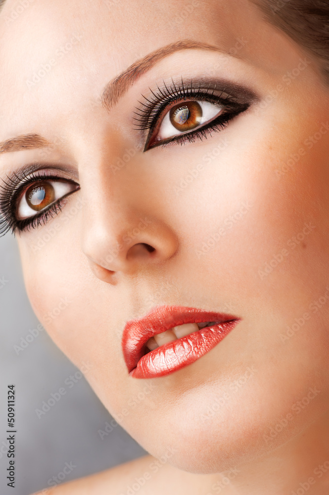 lady with sexy make up