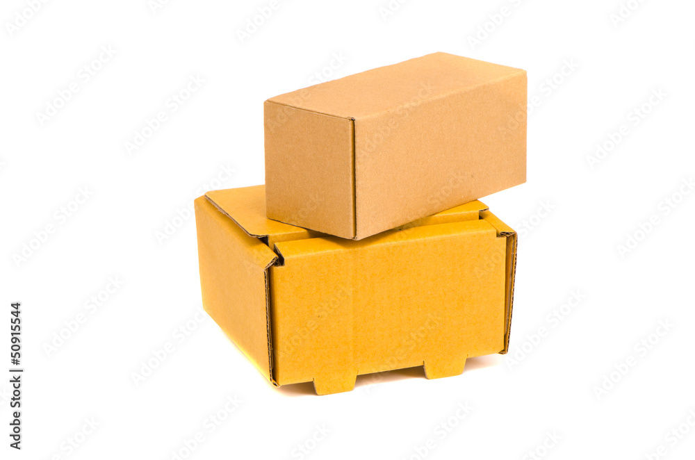 cardboard package boxes isolated on white cardboard package boxes isolated on white