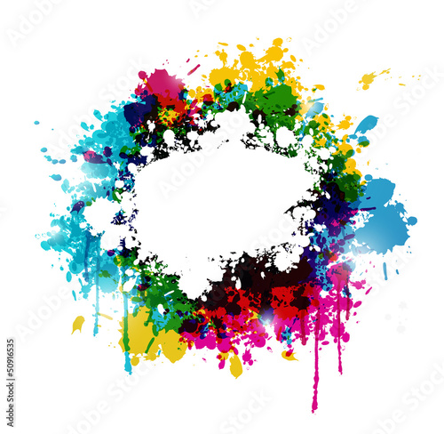 Color paint abstract background with place for text