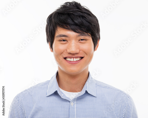 Young Asian man close up shot.