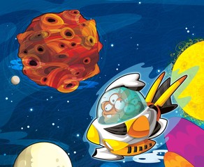 Fototapete Kosmos Süße Aliens entdecken neue Galaxie  © honeyflavour
