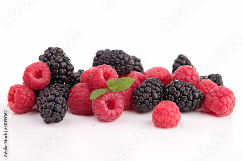 assortment of blackberries and raspberries