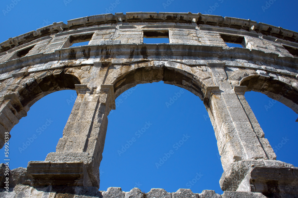 Roman amphitheater in Pula