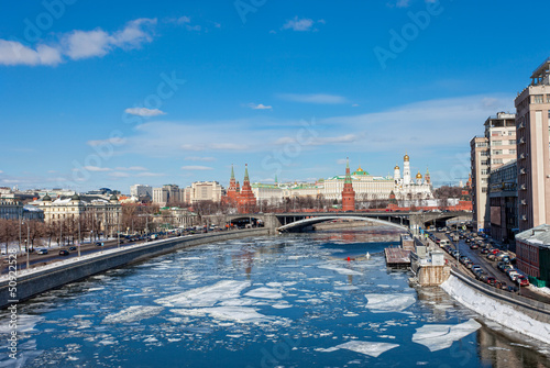  Kremlin in Moscow in sunny spring day