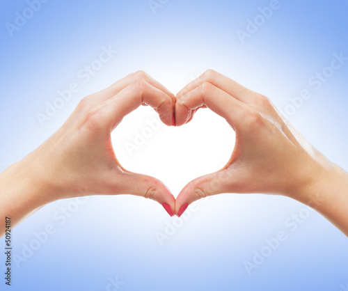 Beautiful female hands isolated on white