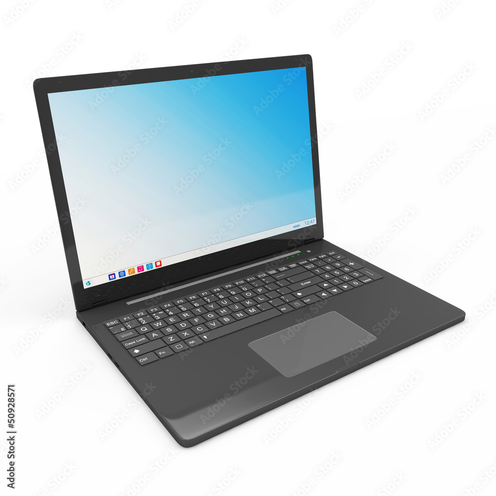 Modern Laptop isolated on white background Modern Laptop isolated on white background
