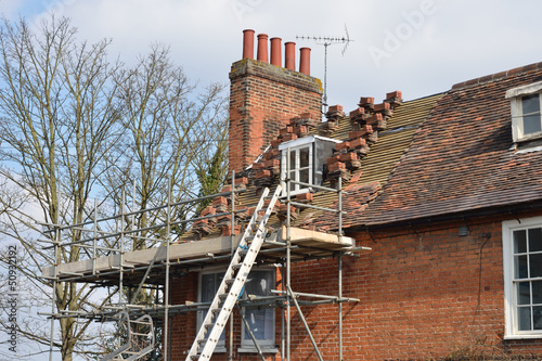 House Roof awaiting repair