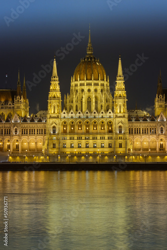 Budapest, Hungarian Parliament Building at night