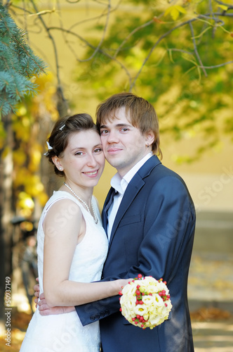 Bride and groom together