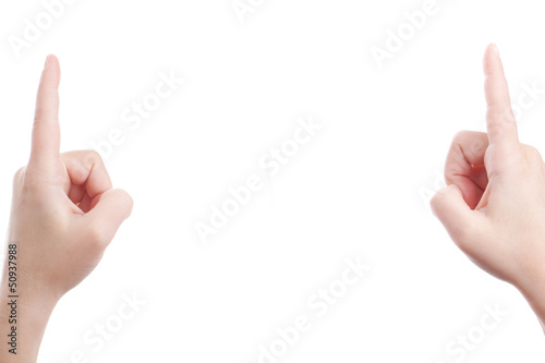 Hand showing distance