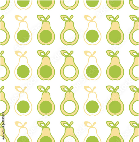 Patterns with pears. Vector illustration
