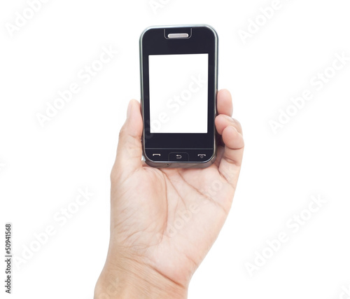 mobile smart phone with blank screen.