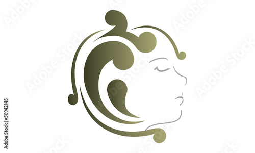 Concept profil vert gris