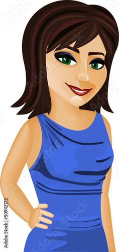 Beautiful woman with evening make-up