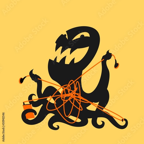 Octopus and Headphones