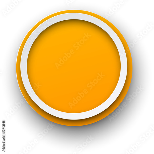 Paper white-orange round speech bubbles.