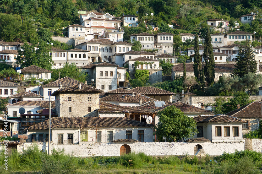 Gorica neighborhood of Berat, Albania