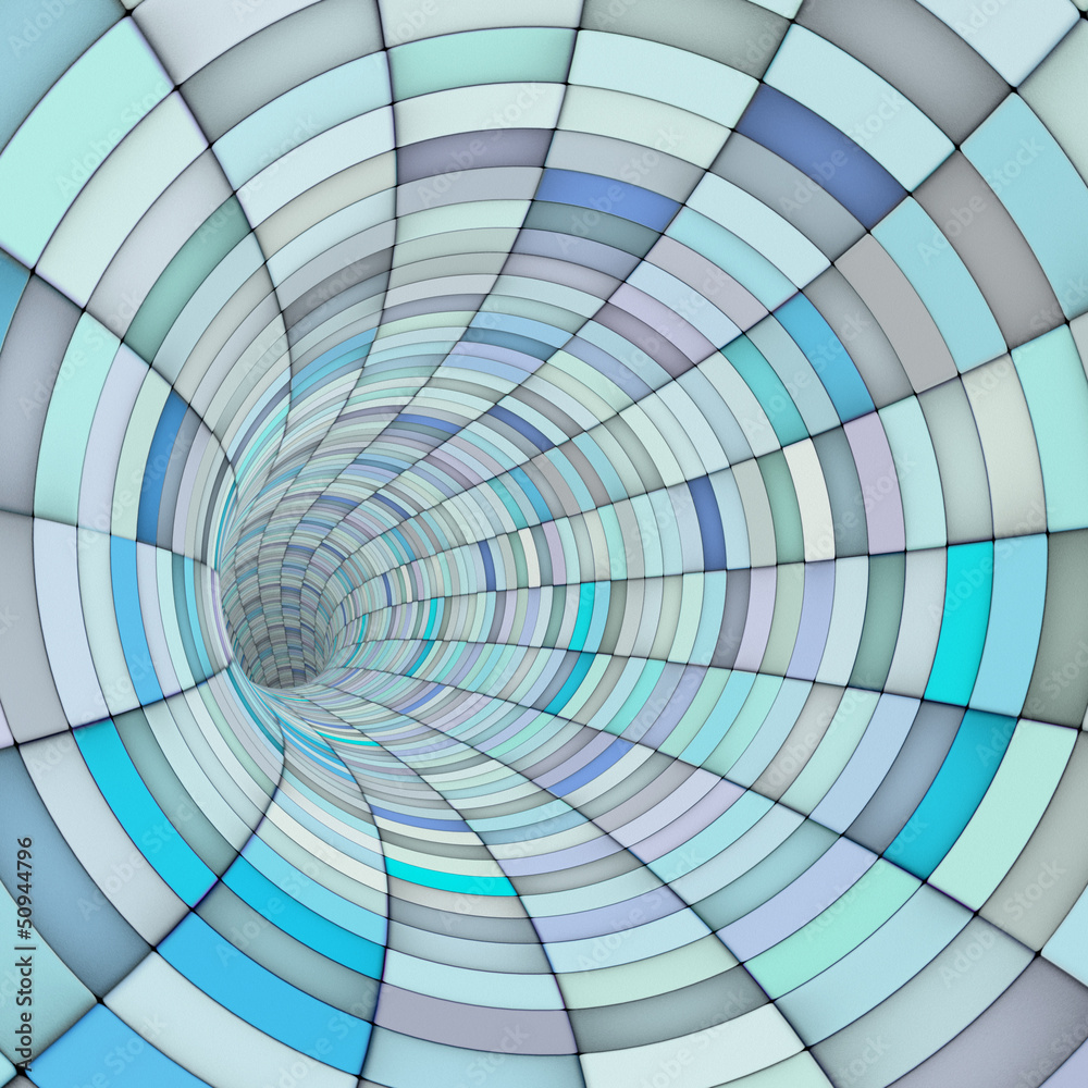3d render tile tunnel pipes in multiple blue purple 3d render tile tunnel pipes in multiple blue purple