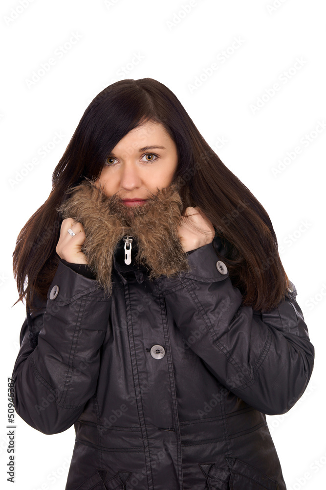 Woman in winter jacket Woman in winter jacket