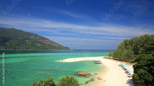 Tropical beach of Koh Lipe by top view