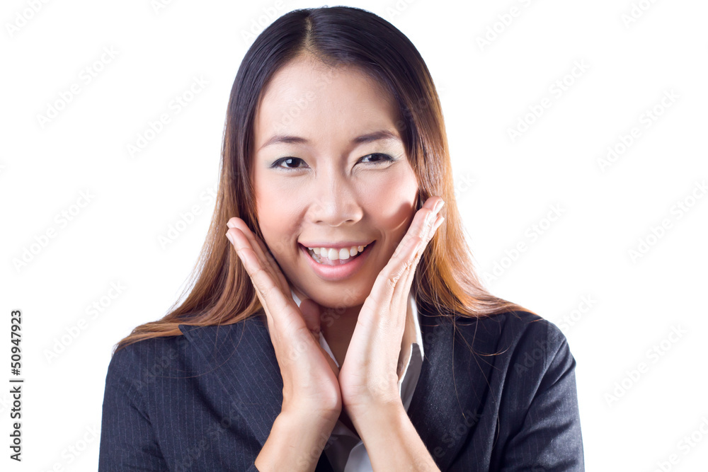 Happy business woman