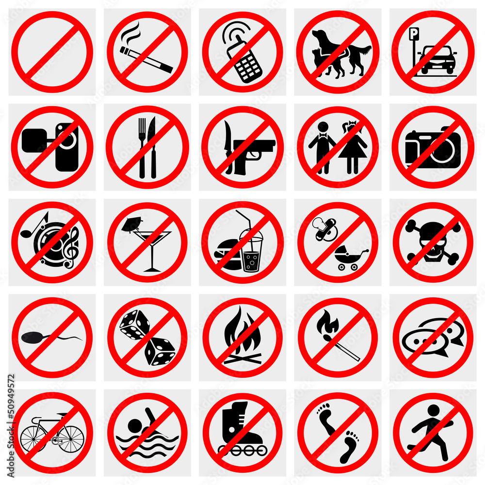 No Stop Sign. No smoking, No Dog or Pets.Set Prohibited Signs. No Stop Sign. No smoking, No Dog or Pets.Set Prohibited Signs.