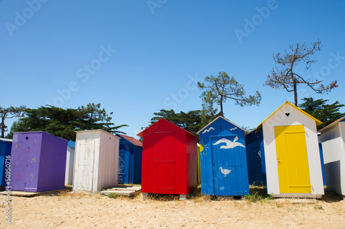 Beach huts on island Oleron in France © Ivonne Wierink