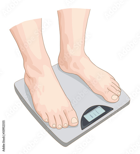 Man on the scale.