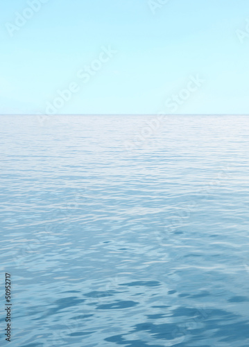 Blue sea with waves and clear blue sky