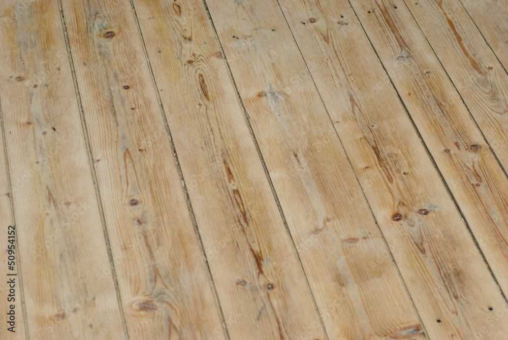 Naklejka premium wooden floor under reconstruction