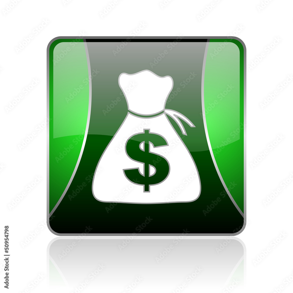 money black and green square web glossy icon money black and green square web glossy icon