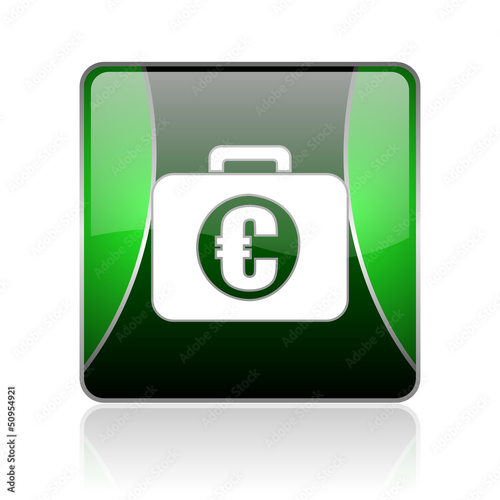 financial black and green square web glossy icon financial black and green square web glossy icon