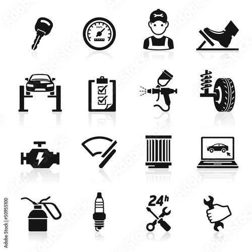 Car service maintenance icon set2. Vector illustration.