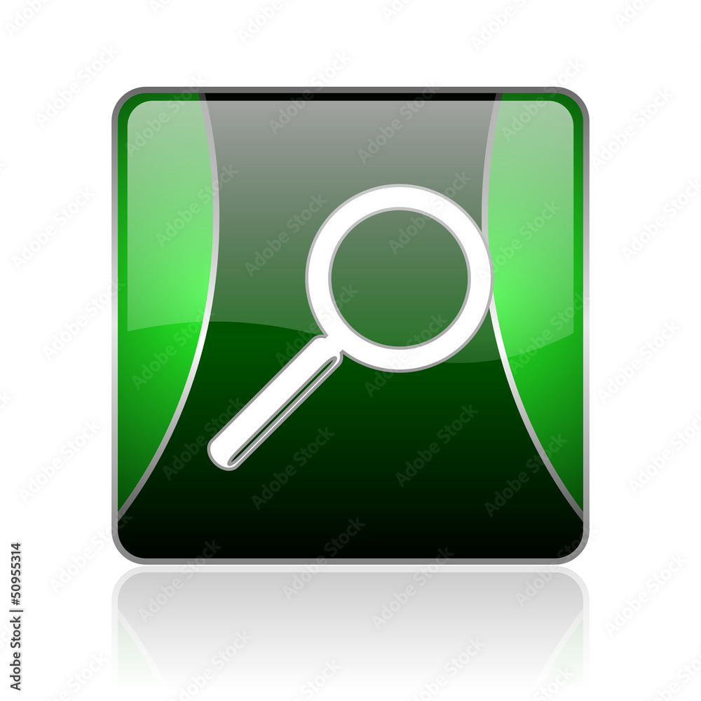 search black and green square web glossy icon search black and green square web glossy icon