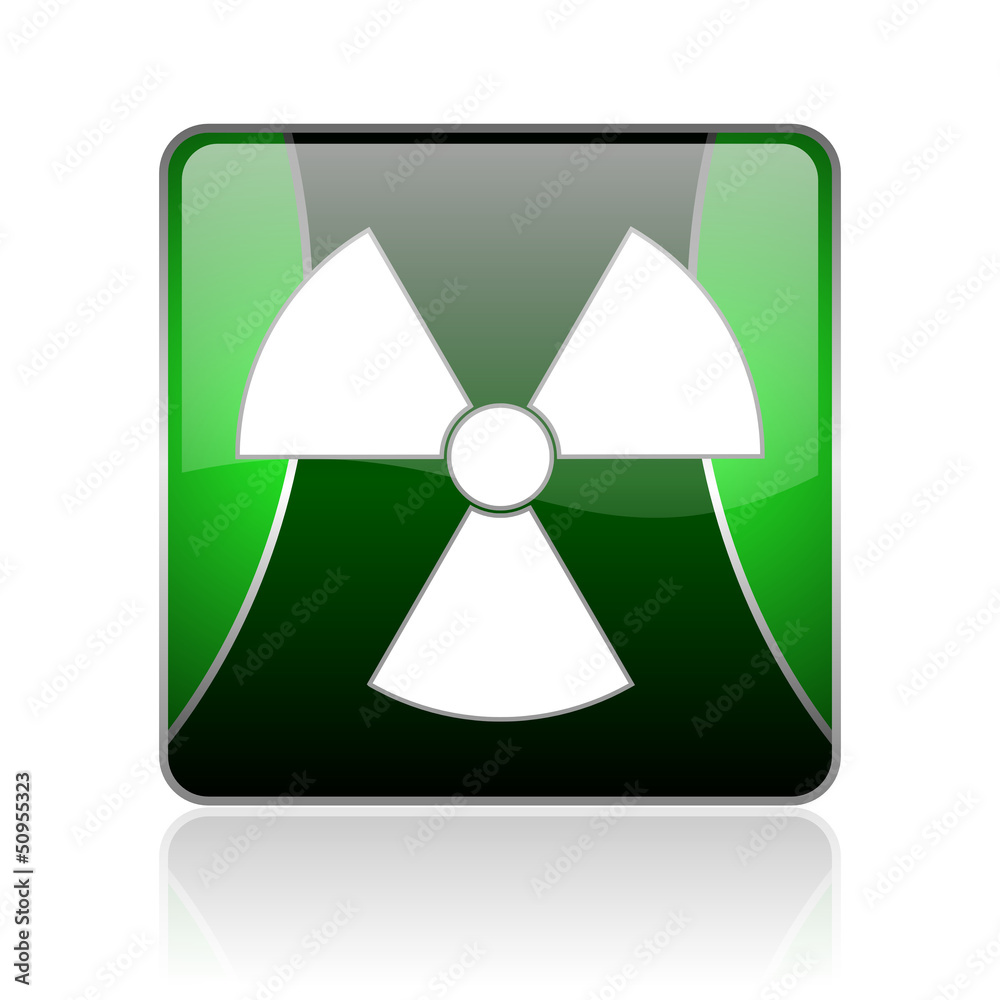 radiation black and green square web glossy icon radiation black and green square web glossy icon