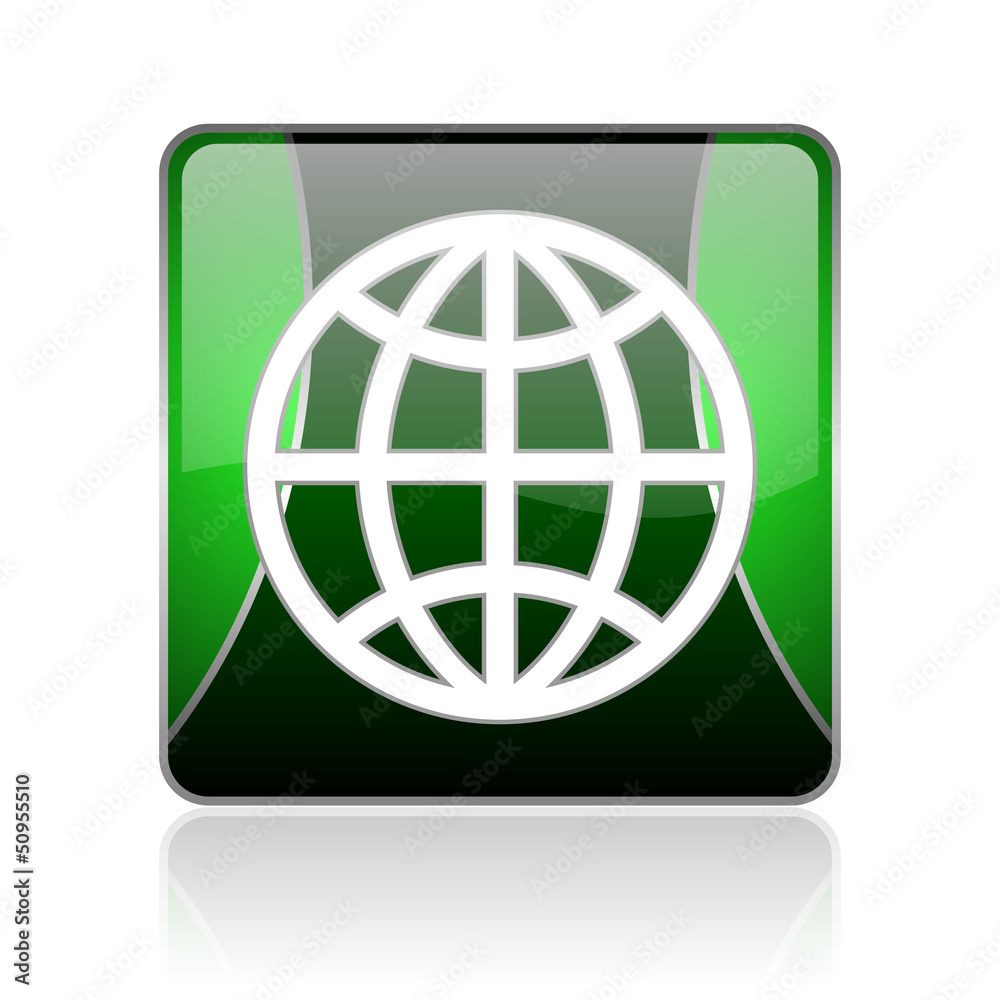 earth black and green square web glossy icon earth black and green square web glossy icon