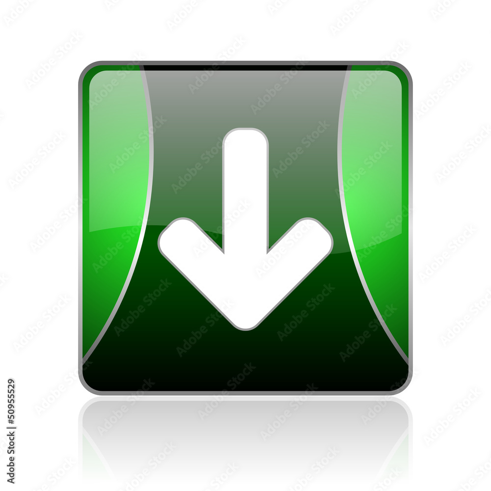 arrow down black and green square web glossy icon arrow down black and green square web glossy icon