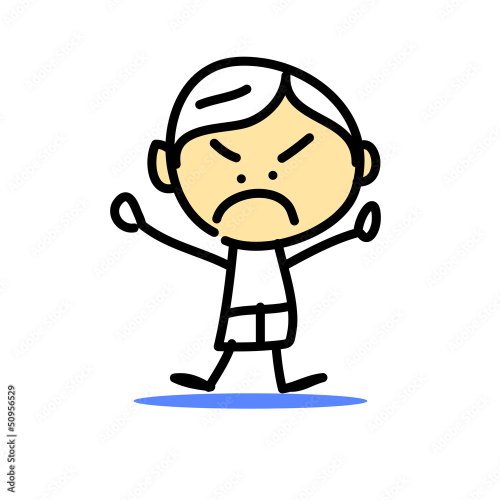 Obraz premium hand drawing cartoon emotion