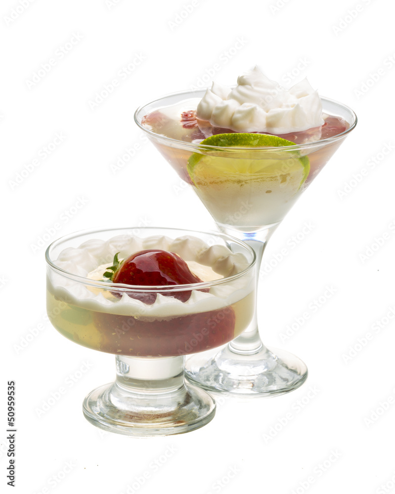 Dessert with strawberry Dessert with strawberry