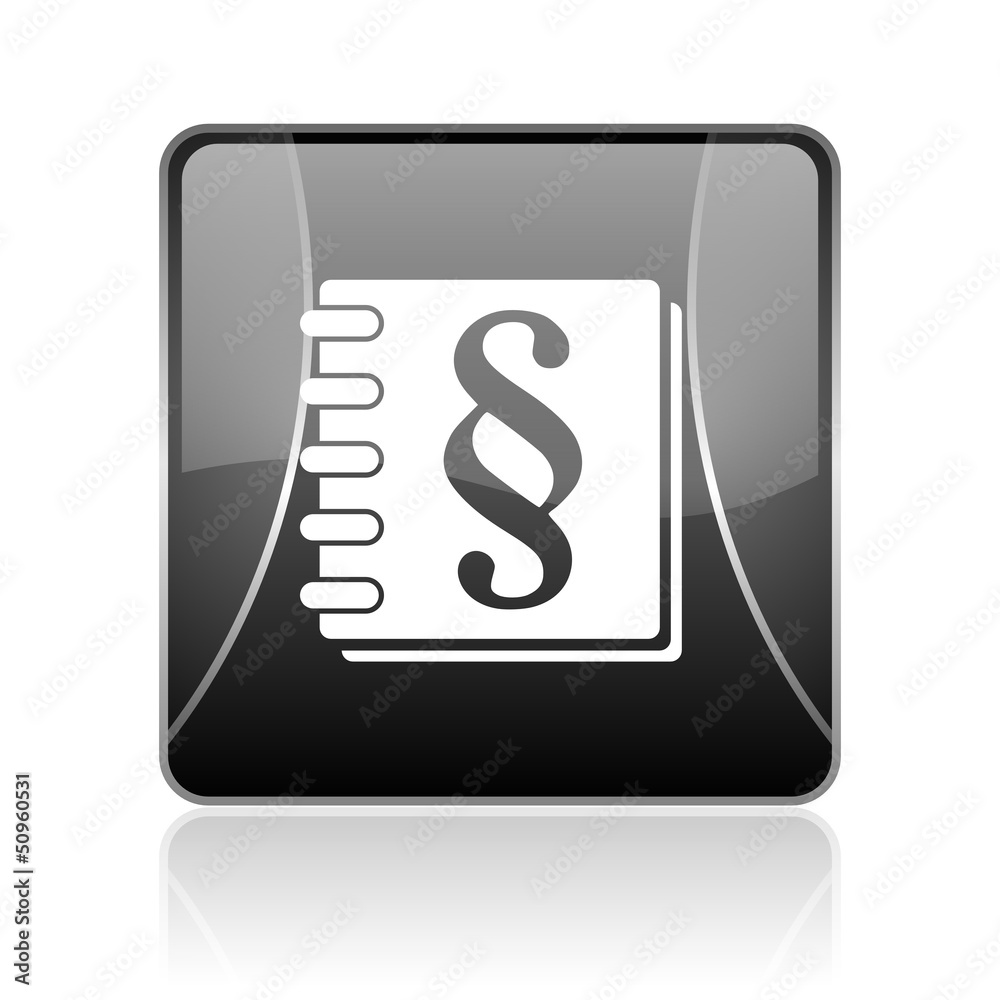 law black square web glossy icon law black square web glossy icon