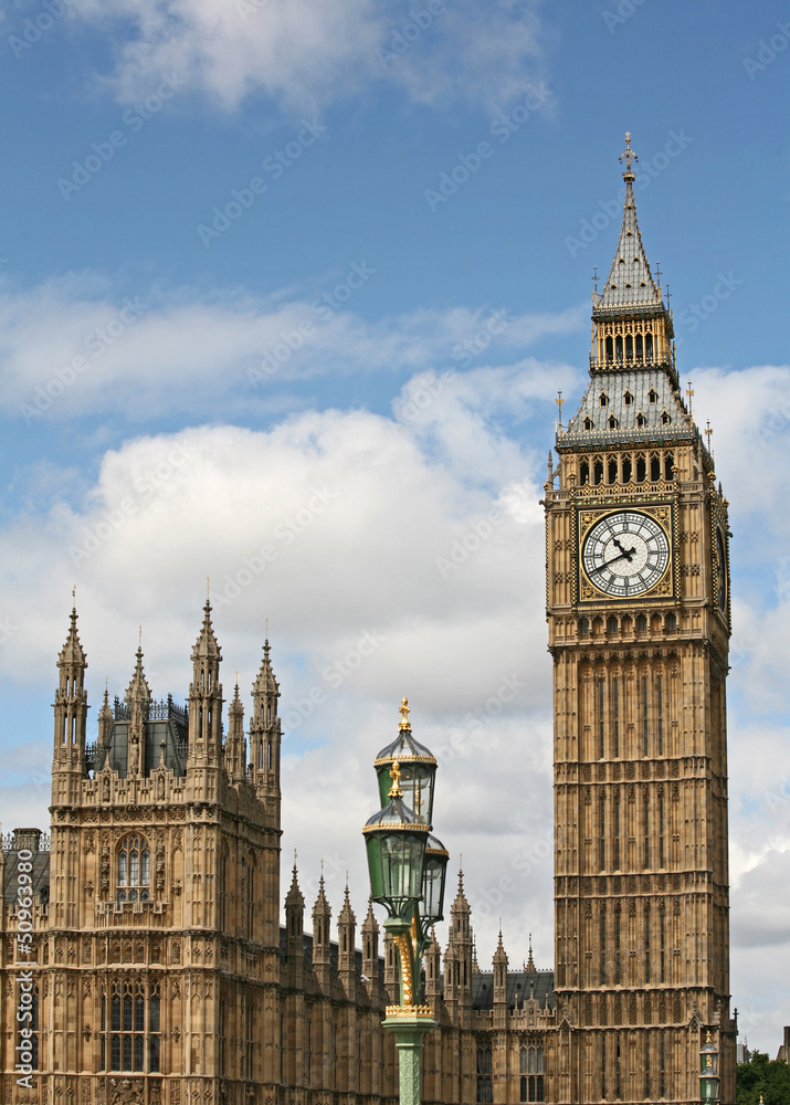 London, England, Parliament Building and Big Ben