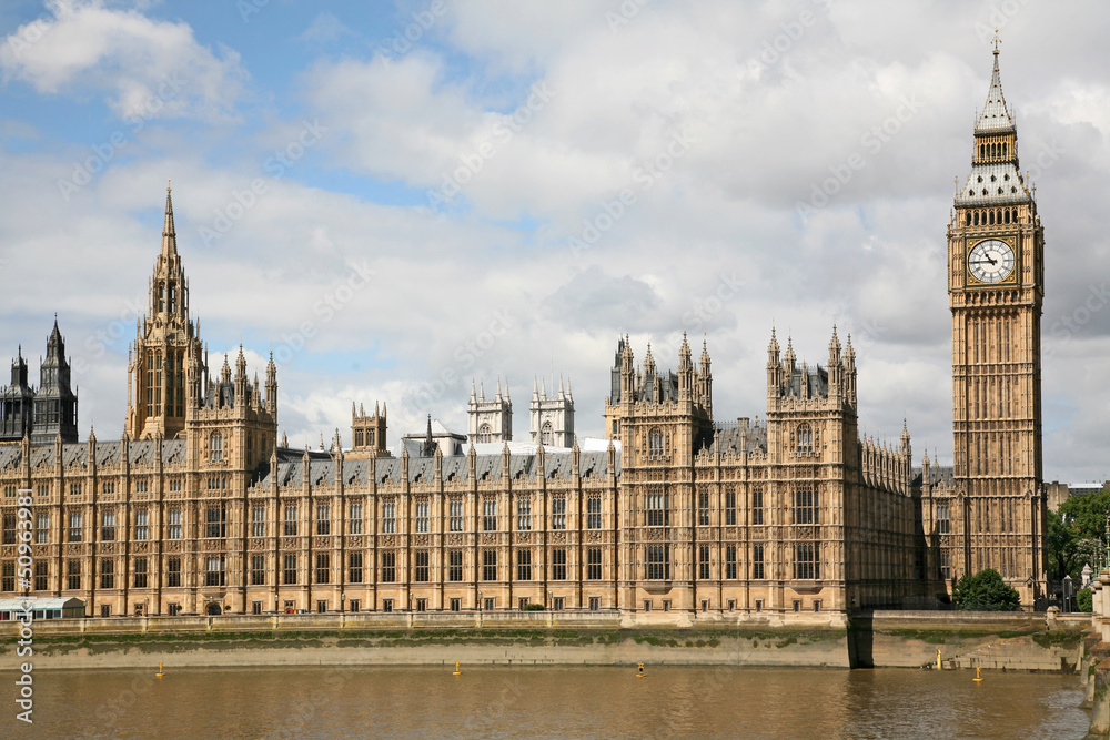 Obraz premium London, England, Parliament Building and Big Ben